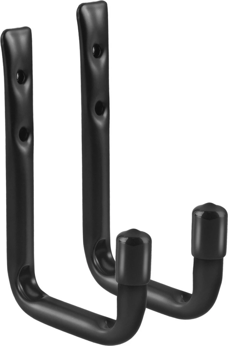 Stenski nosilec iz jekla Maclean MC-489, set 2 kosov, črn, max 22 kg