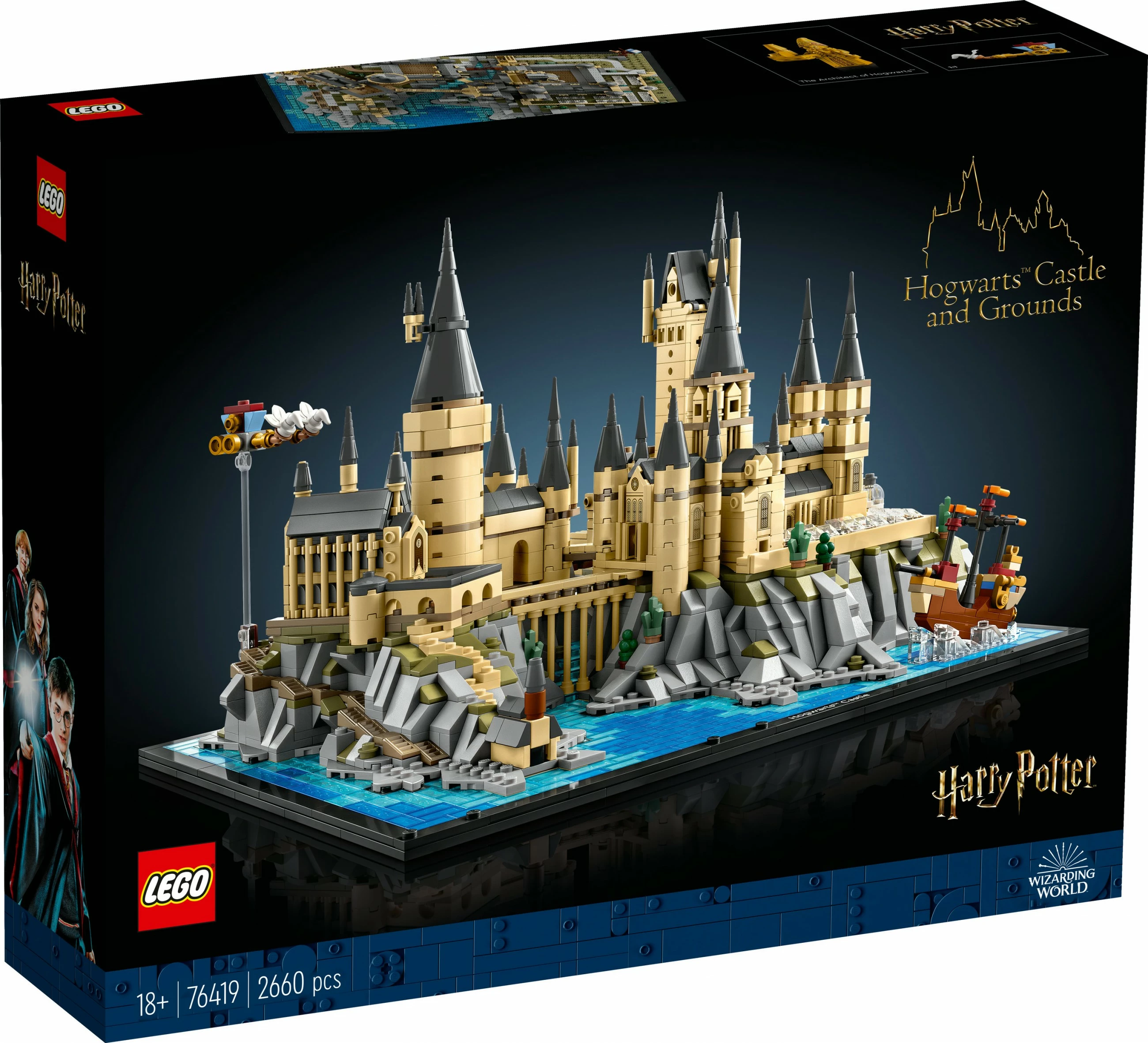 Set kipa gradnje Hogwarts™ Castle and Grounds, 2.660 kosov, večbarvno