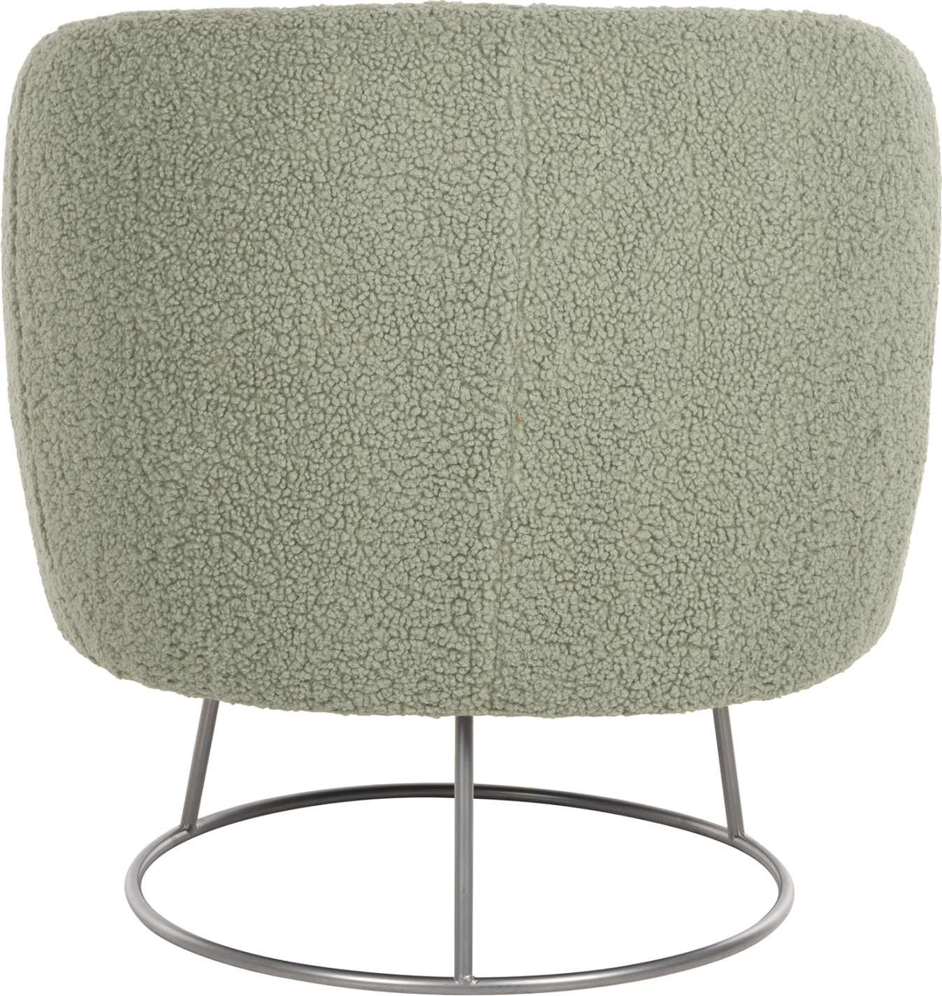 Fotelj ARIEN FH8403.27 iz boucle tkanine v pistacija zeleni barvi-srebrna kovinska osnova 78x75x84Hcm