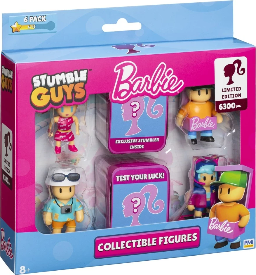 Figurice za zbiratelje Stumble Guys x Barbie Bandai SGB2060A, 6 kosov, omejena izdaja