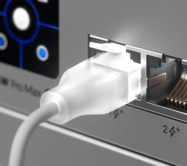 Patch kabel Cat6, 2,5 Gigabit Ethernet, 0,15 m, bel - Ubiquiti UACC-Cable-Patch-EL-0.15M-24