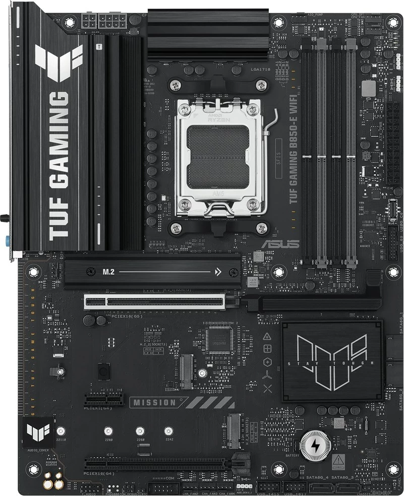 Matična plošča ASUS TUF GAMING B850-E WIFI, Socket AM5, ATX, Wi‑Fi 6E, večbarvna