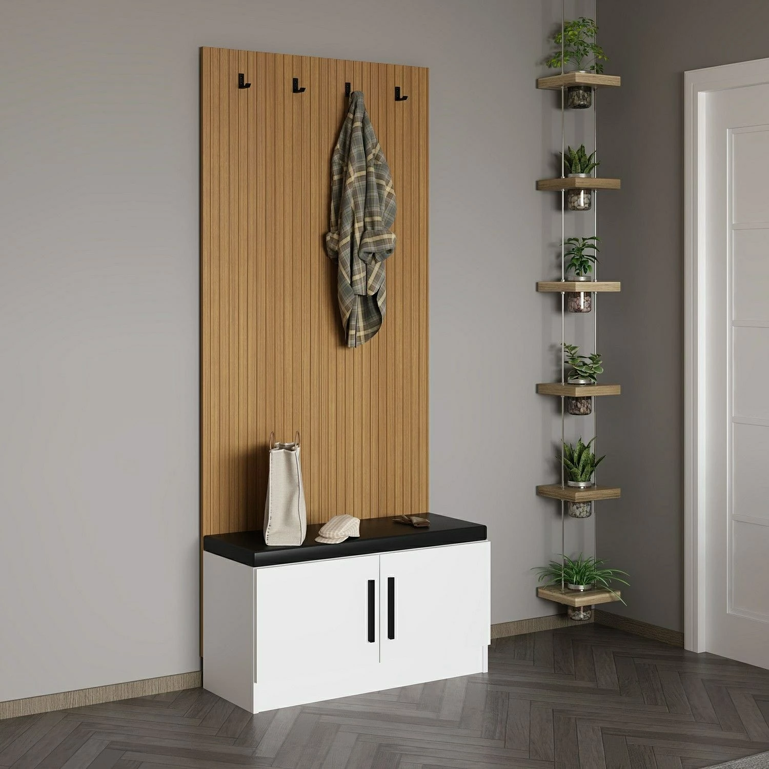 Stojalo za predsobo, belo, Skye Decor Noah - 8287