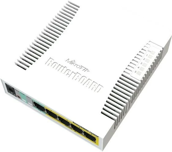 Preklopnik MikroTik CSS106-1G-4P-1S, Gigabit Ethernet, PoE, bel