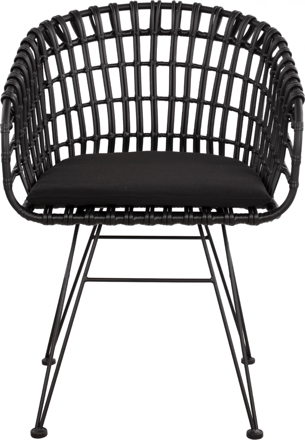Kovinski sedež v obliki gnezda, Allegra FH5456.02, črna pletenina, 59x56,5x83 cm