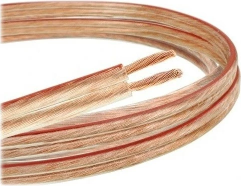 Avdio kabel 2x2,50 mm, 50 m, prozorno bel Libox