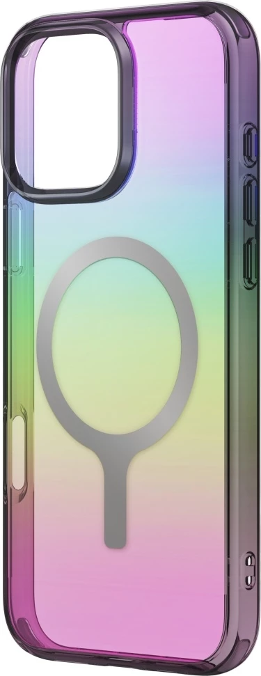 Ovitek za iPhone 16 Pro Max UNIQ Iridescia Magclick Charging, črn