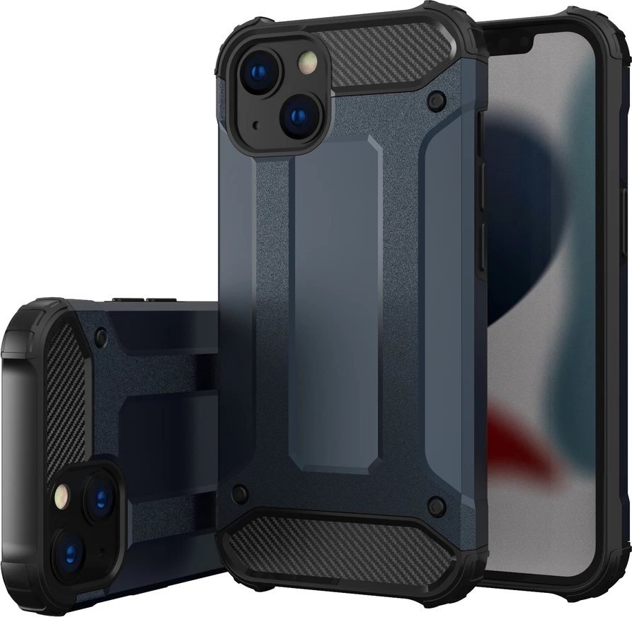 Hibridna zaščitna prevleka Hurtel za iPhone 14, modra