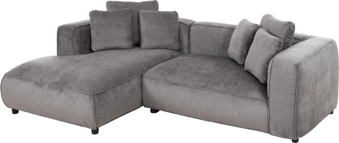 Kotna sedežna garnitura (levo) 3-sedežna Grace FH3280.03L siva tkanina 252x105-160x70-90H cm