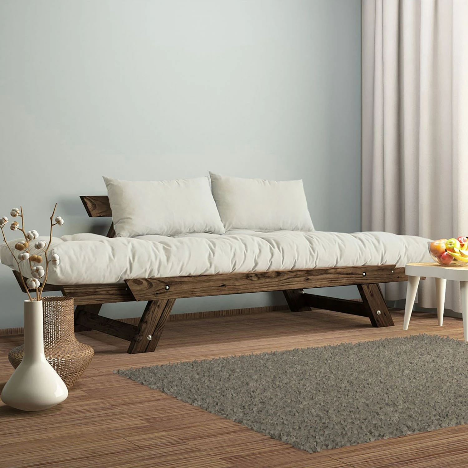 Vrtni dvosed Skye Decor CPT8128-210, oreh in bela