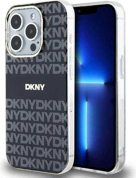 Ovitek DKNY IML Mono & Stripe MagSafe za iPhone 13 Pro Max, črn