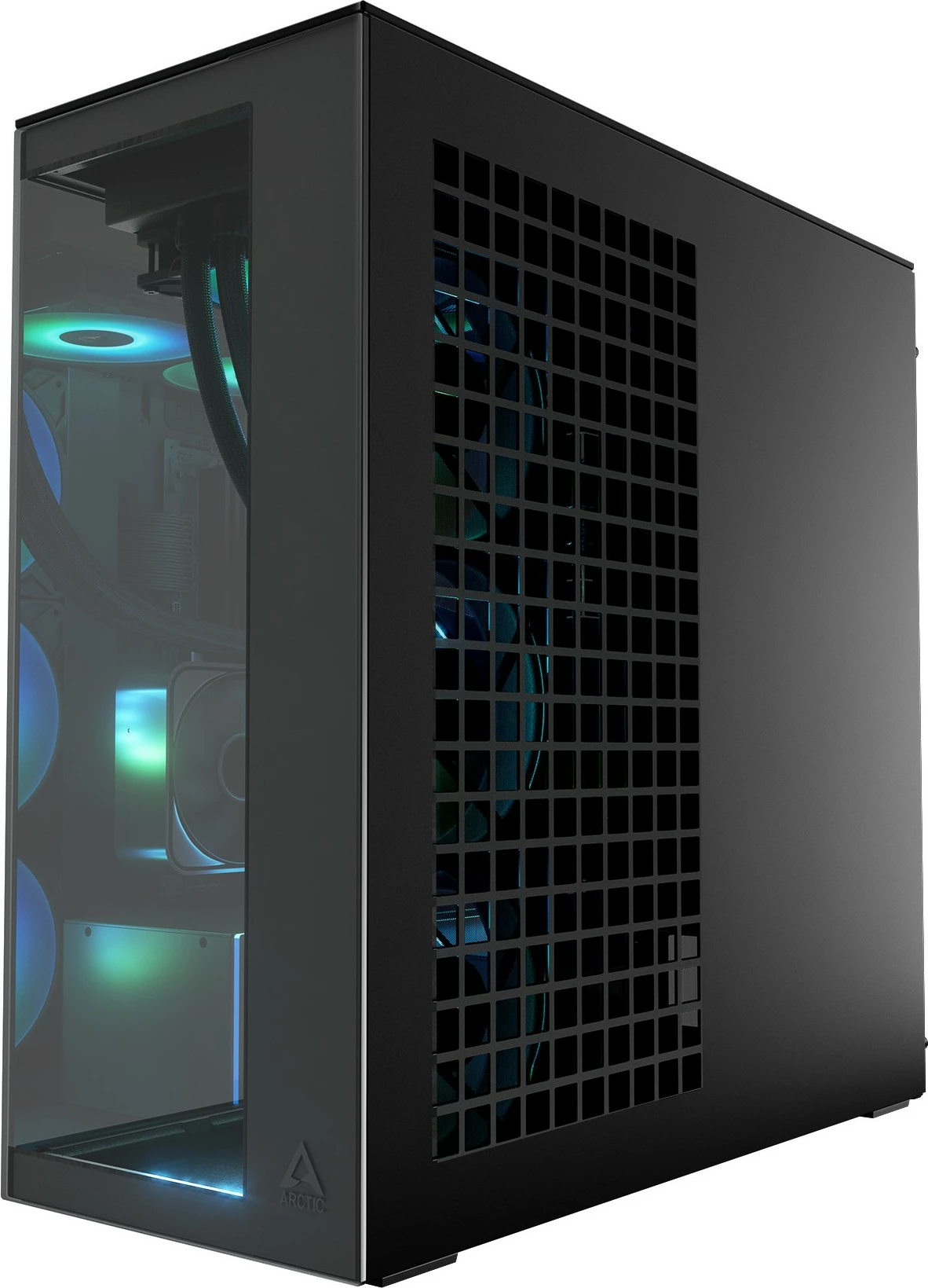 Ohišje ARCTIC Xtender, Midi Tower, kaljeno steklo, RGB, črno