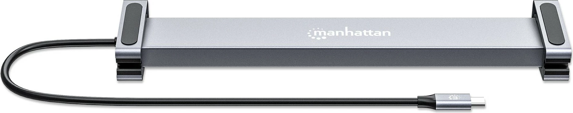 Docking postaja 10-v-1 4K USB-C PD MANHATTAN, 2xHDMI, siva