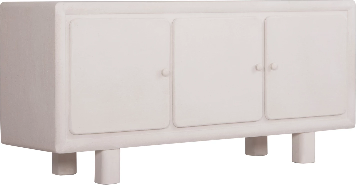 Buffet serija Santorini FH18068 MDF v umazano beli barvi - 3 vrata 140x38x64H cm