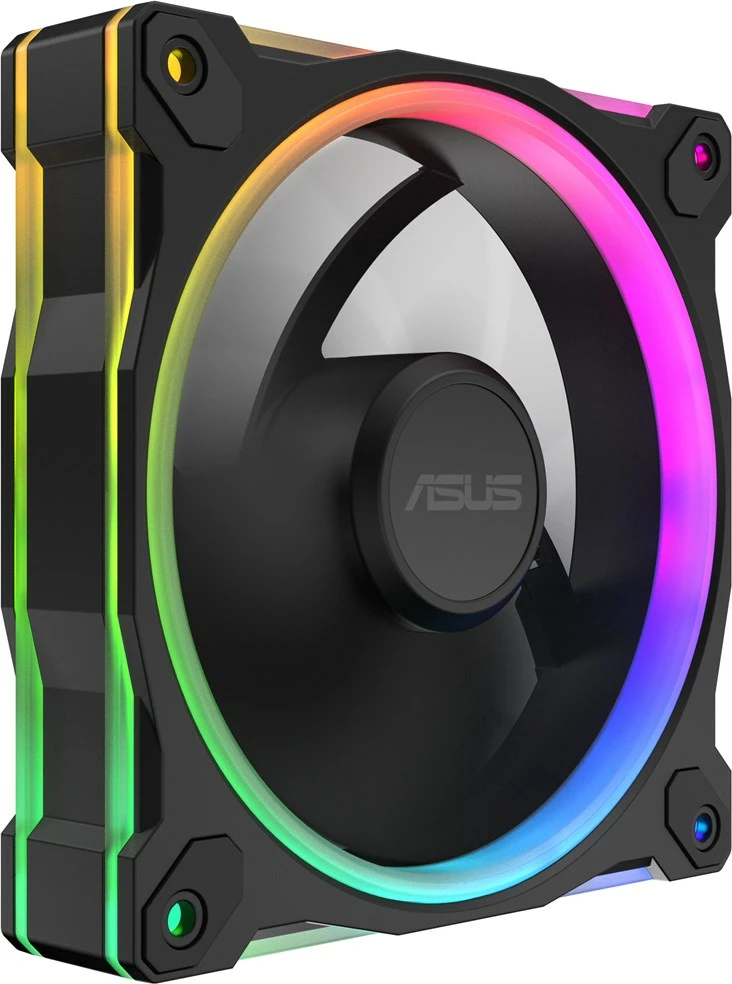 Ventilatorji za ohišje računalnika ASUS Prime MR120 ARGB, 12 cm, 3 kos, črn