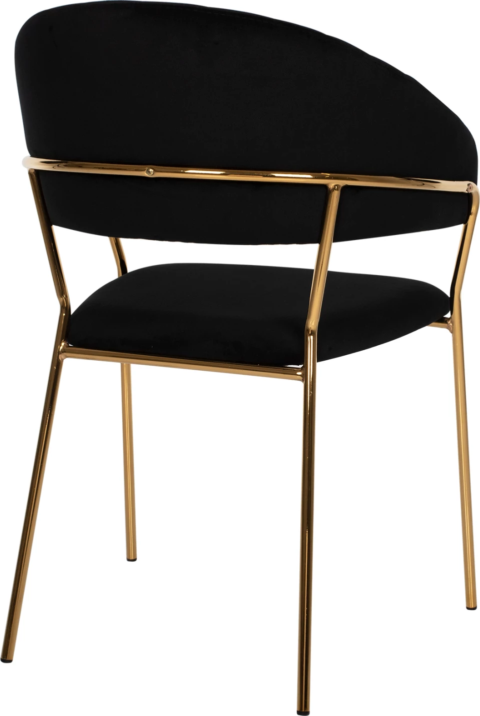 Fotelj THEODORE FH8520.04 črni žamet in zlati okvir 55Χ50Χ82Hcm, set 2 kosov