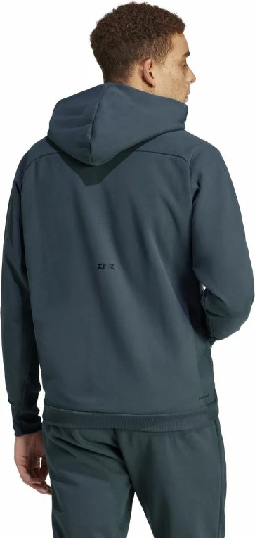 Duks z zadrgo in kapuco, adidas, moder (navy)
