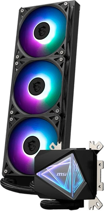 Vodno hlajenje All-in-One MSI MAG Coreliquid I360, 3 ventilatorji 12 cm, RGB, črn