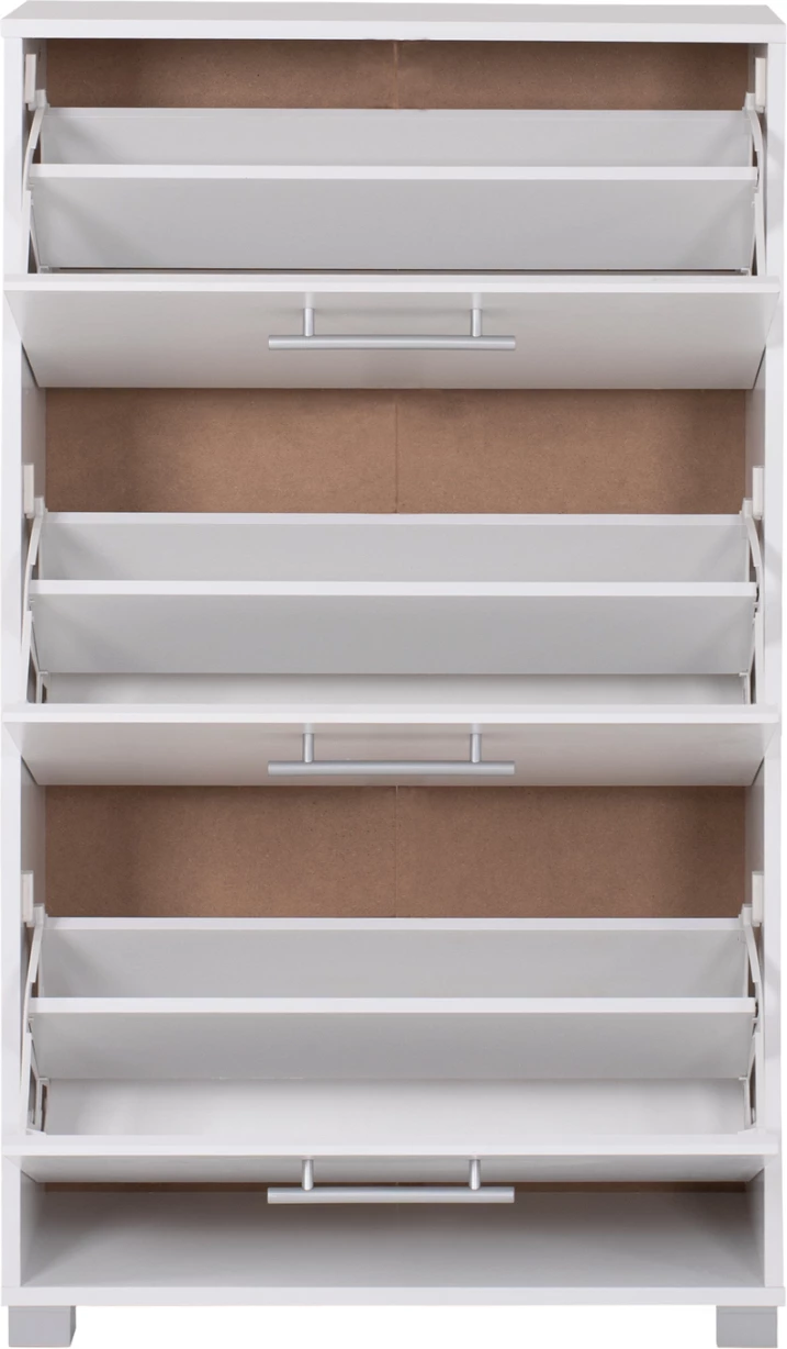 Omara za čevlje FH2221.05 3 nivoji melamin v beli barvi 62Χ24Χ110Hcm