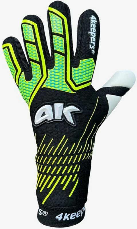 Dlančnik vratarja za otroke 4keepers, bel/črn/zelena