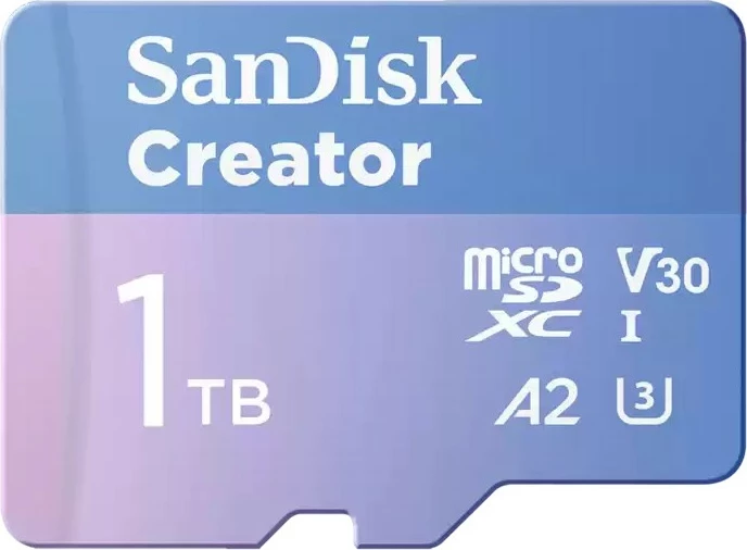 Kartica microSD Sandisk Creator 1TB, modro/vijolična