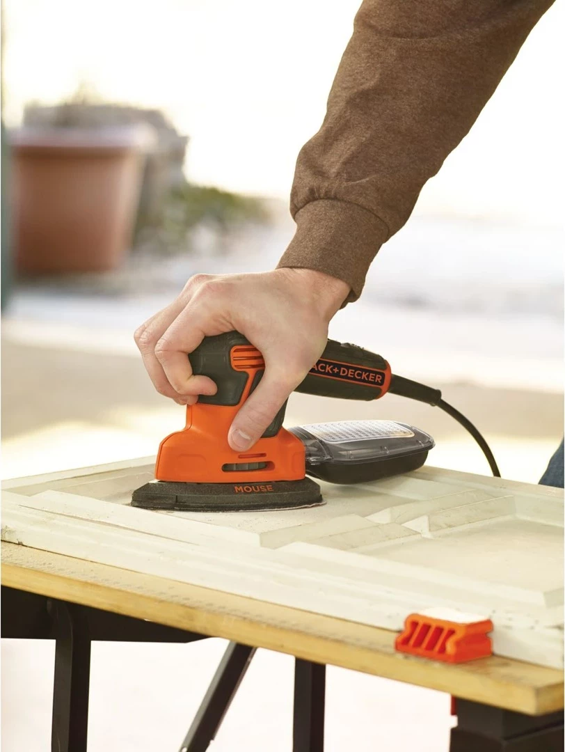 Likalnik/brušenje površin 120 W, orbični premer 2 mm, črno/oranžen – BLACK+DECKER KA2500K-QS Mouse