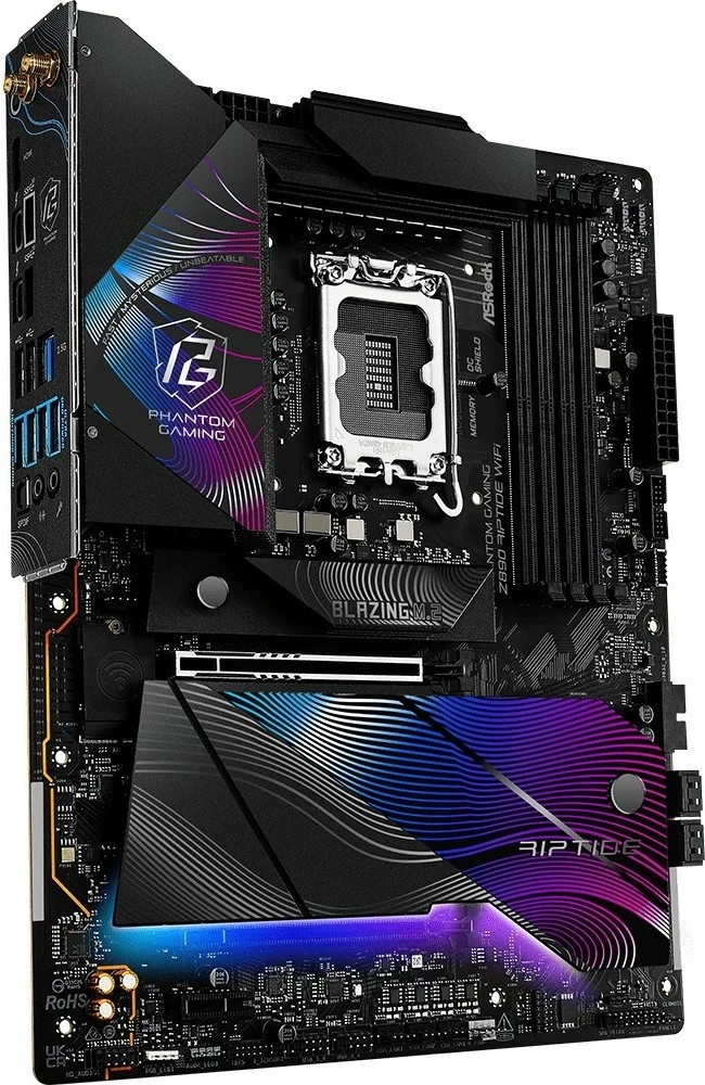 Matična plošča ASRock Z890M Riptide WiFi, Socket 1851, ATX, z Wi‑Fi, črna