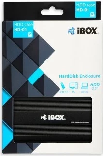 Ohišje za 2,5" HDD iBox, črno