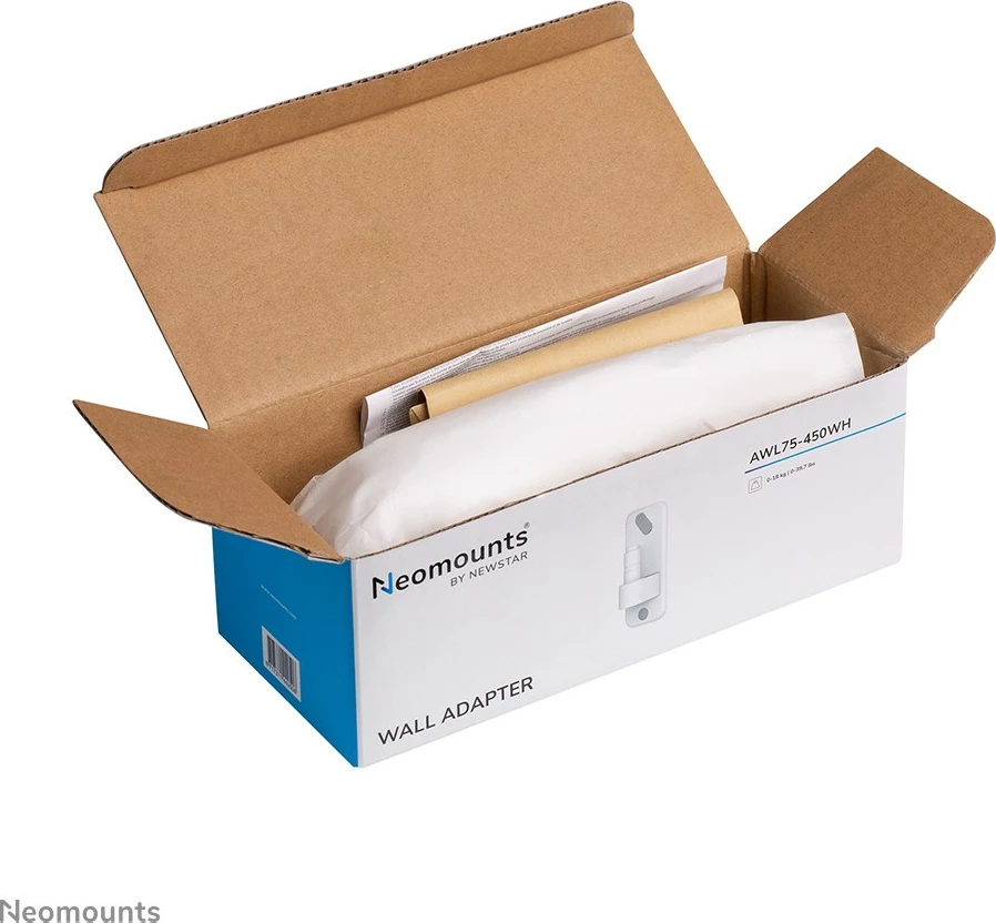 Adapter za steno za nosilec zaslona Neomounts AWL75-450WH, alumin, bel