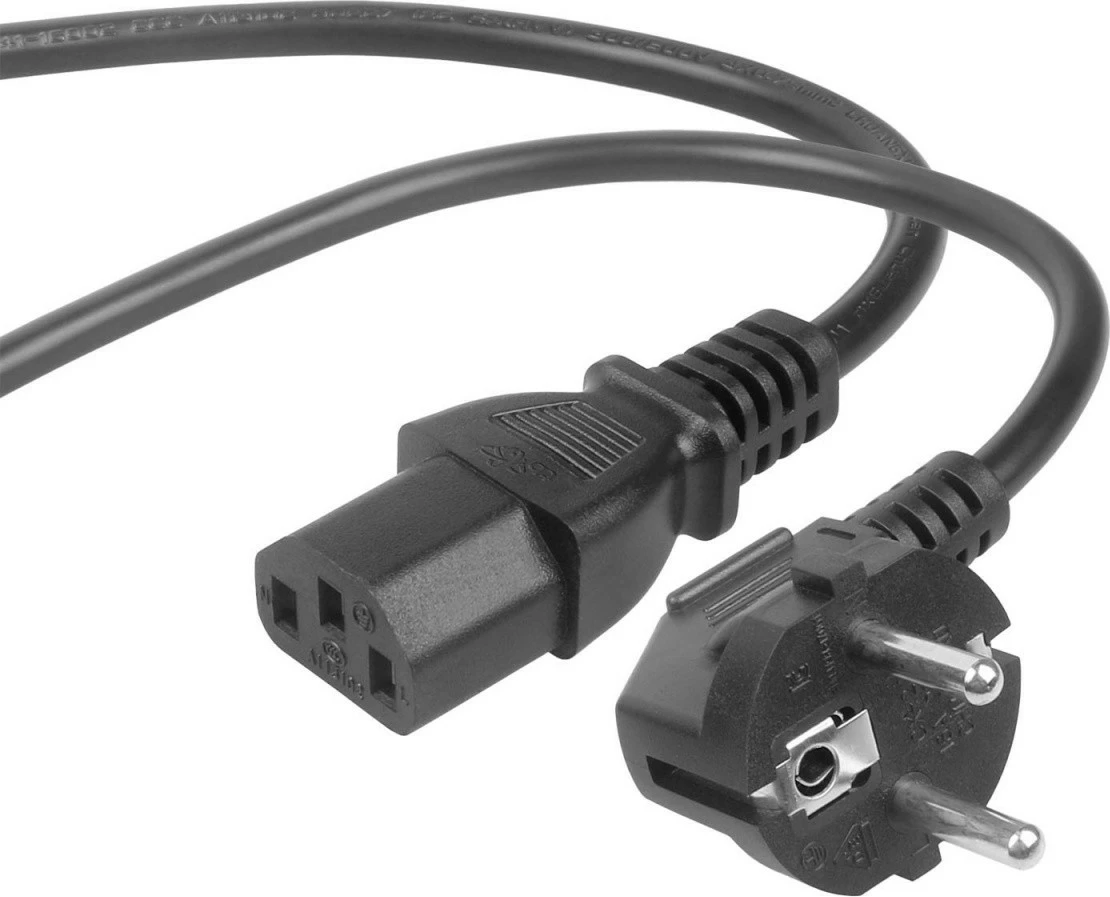 Napajalni kabel TB AKTBXKZC13S180B, 1,8 m, IEC C13, Schuko, črn