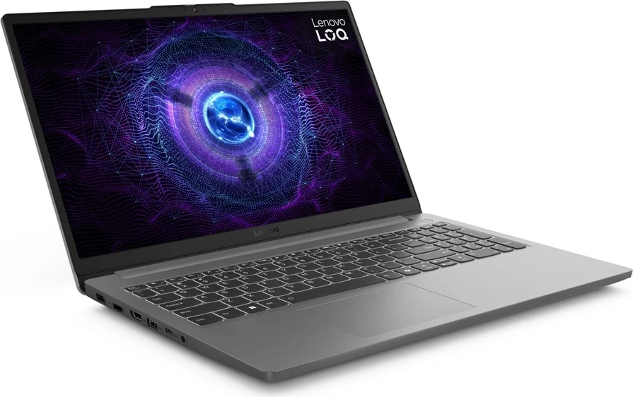 Prenosnik za igre Lenovo LOQ 15IAX9E, 15,6", Intel Core i5-12450HX, 16 GB RAM, 512 GB SSD, NVIDIA RTX 2050, siv