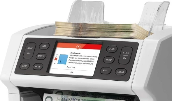 Štejevalnik bankovcev SafeScan 2850, 1500 kos/min, preverjanje UV/MG/velikost, bel