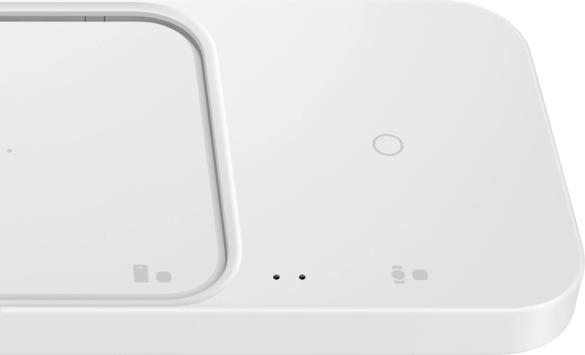 Brezžični polnilec Duo, Samsung Wireless Charger Duo EP-P5400TWEGEU, 15 W, z USB-C kablom, bel, komplet
