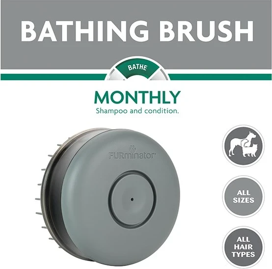 Krtača za čiščenje psov FURminator, siva
