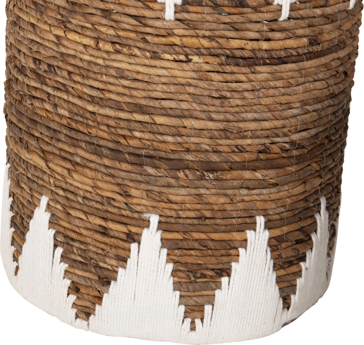 Okrogli košari brez pokrova 3 kosi FH4307 iz rogoza v naravni-beli barvi Φ42x56Hcm