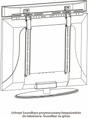 Stenski nosilec za soundbar ART G-03, kovina, črn