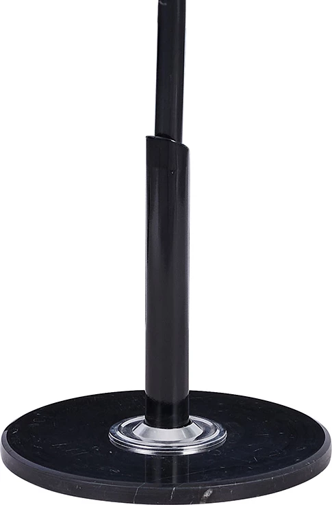 Stojalo za plašče, črn kovinski z marmorjem, 37 x 171 cm, Sergio