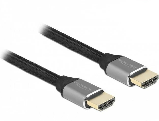 Kabel HDMI DeLOCK Ultra High Speed 3 m 48 Gbps 8K 60 Hz, siv