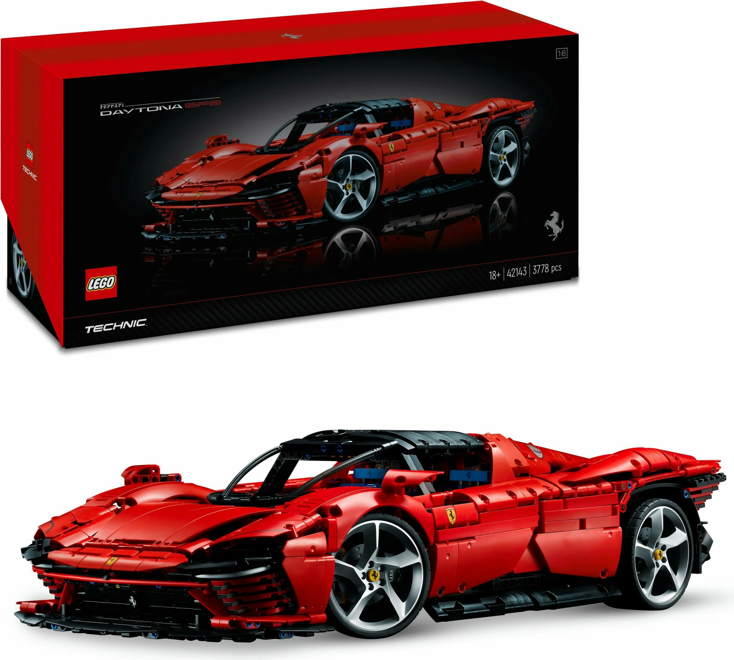Set za sestavljanje LEGO Technic Ferrari Daytona SP3, 3778 kosov, plastika, 6,99 kg