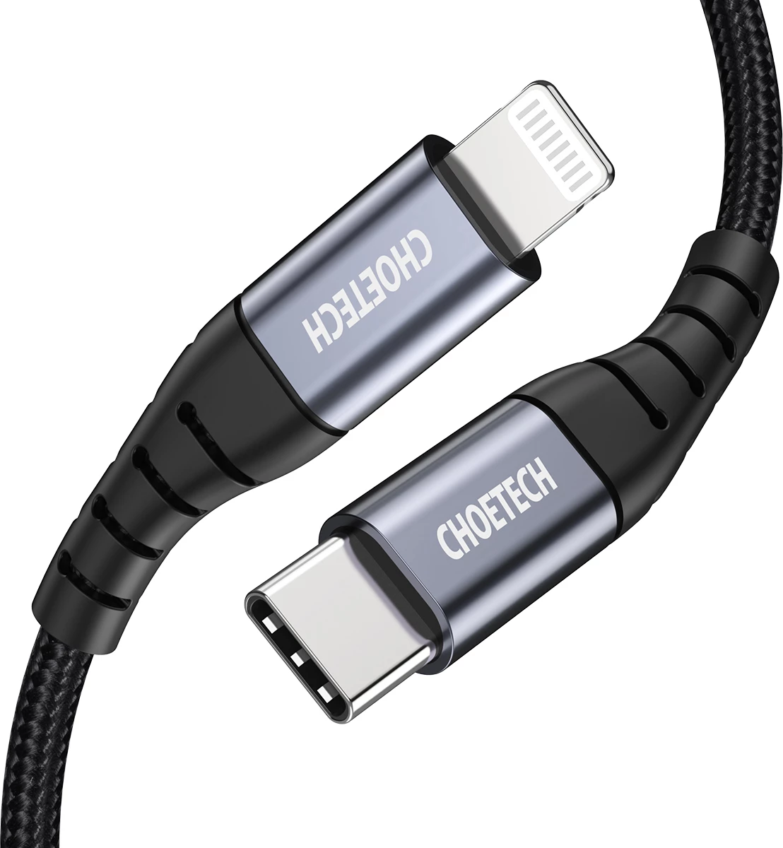 Kabel USB-C na Lightning Choetech IP0039, 1,2 m, črn