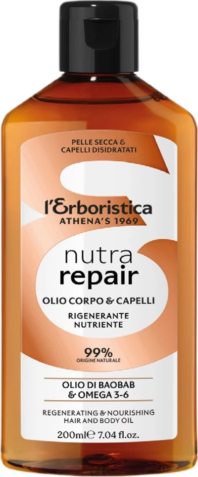 Olje za telo in lase Nutra Repair L'Erboristica za ženske, 200 ml