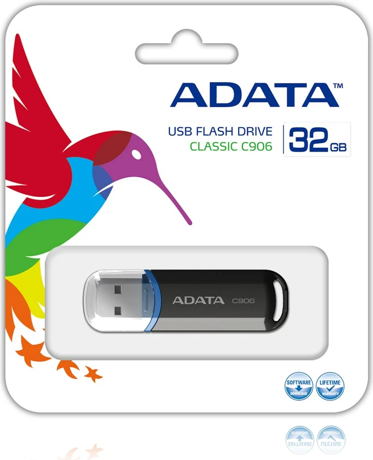 USB ključek Adata C906, Type-A, 32 GB, črn