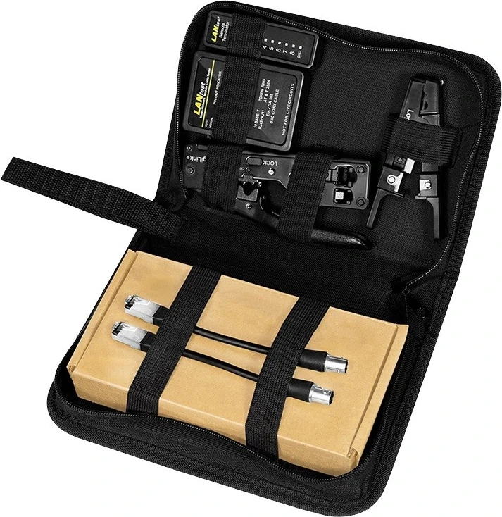 Komplet orodij za omrežje Logilink WZ0070, za kable Cat.6A in Cat.7, črn