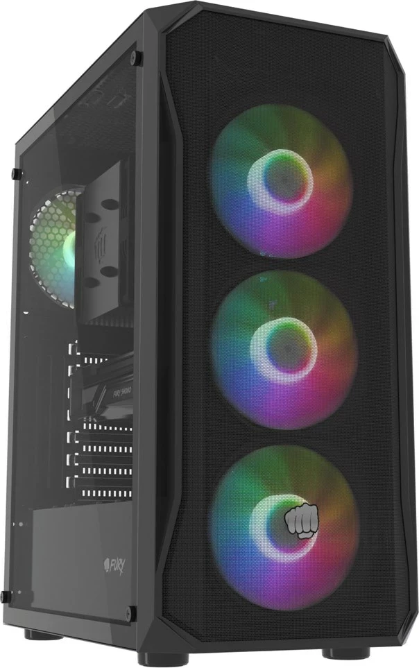 Konzola FURY Shobo SH4F RGB Midi Tower, črn