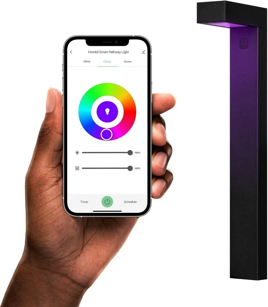 Zunanji talni svetilnik, Hombli HBPK-0100, LED, IP65, črn