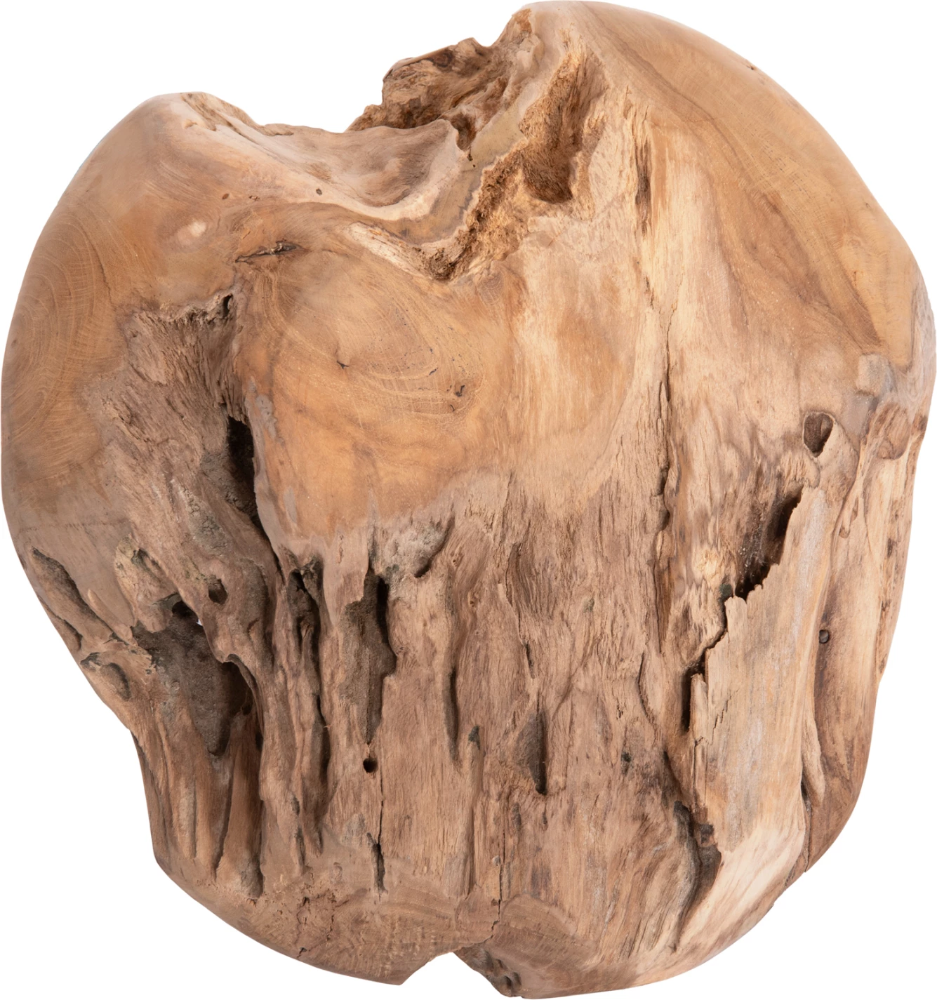 Držalo za sveče/miska FRAN FH4390 iz tikovine in kovine 30x30x7-15Hcm