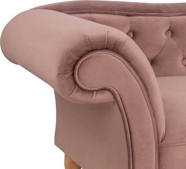 Recliner iz prašno roza žameta FH3008.05 desni naslon 187x61x82 cm