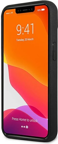 Trd oplet zaščitni ovitek Ferrari On Track za iPhone 13 mini, trd kufer, črn karbonski