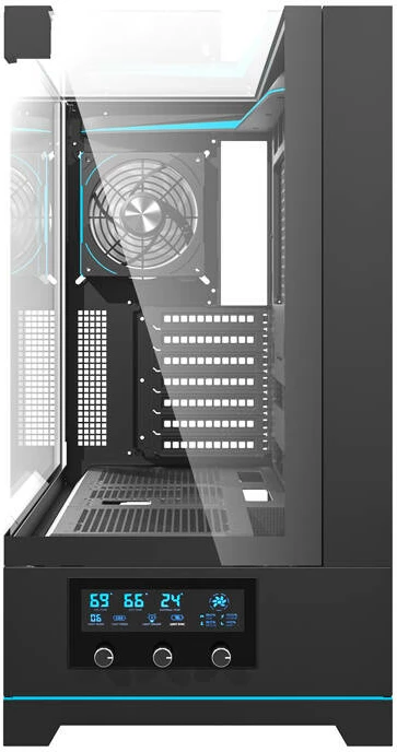 Računalniško ohišje Big Tower, ARGB, kaljeno steklo, črno, Darkflash DY450 PRO