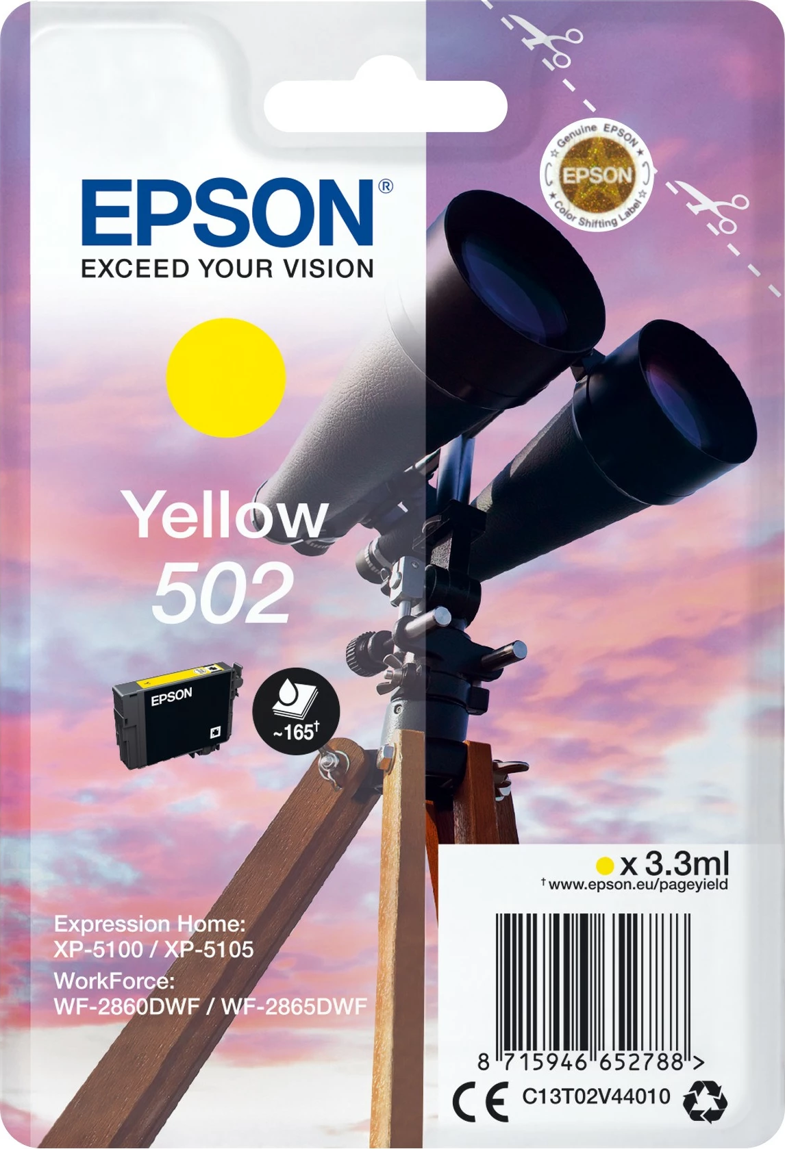 Bojilo (rumeno) Epson 502, 3,3 ml